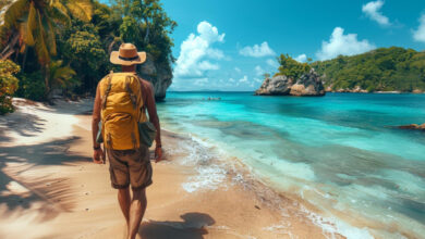 Turks and Caicos travel updates featuring Grace Bay Beach, airport arrivals, travel planning, and tropical vacation information.