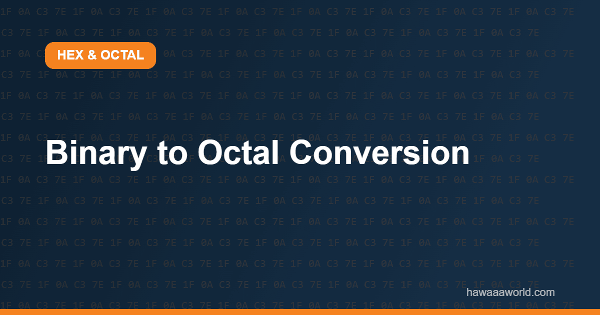 Binary to Octal Conversion