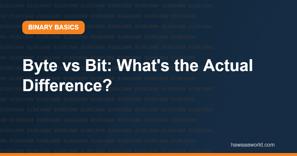 Byte vs Bit: What's the Actual Difference?