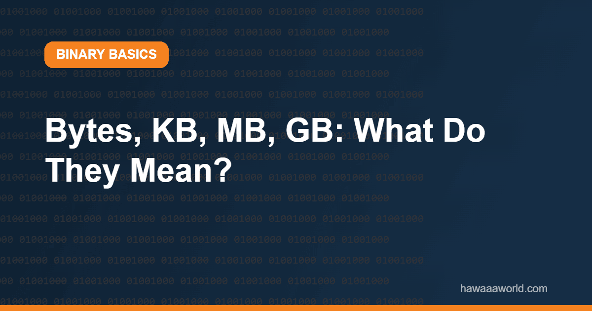 Bytes, KB, MB, GB: What Do They Mean?