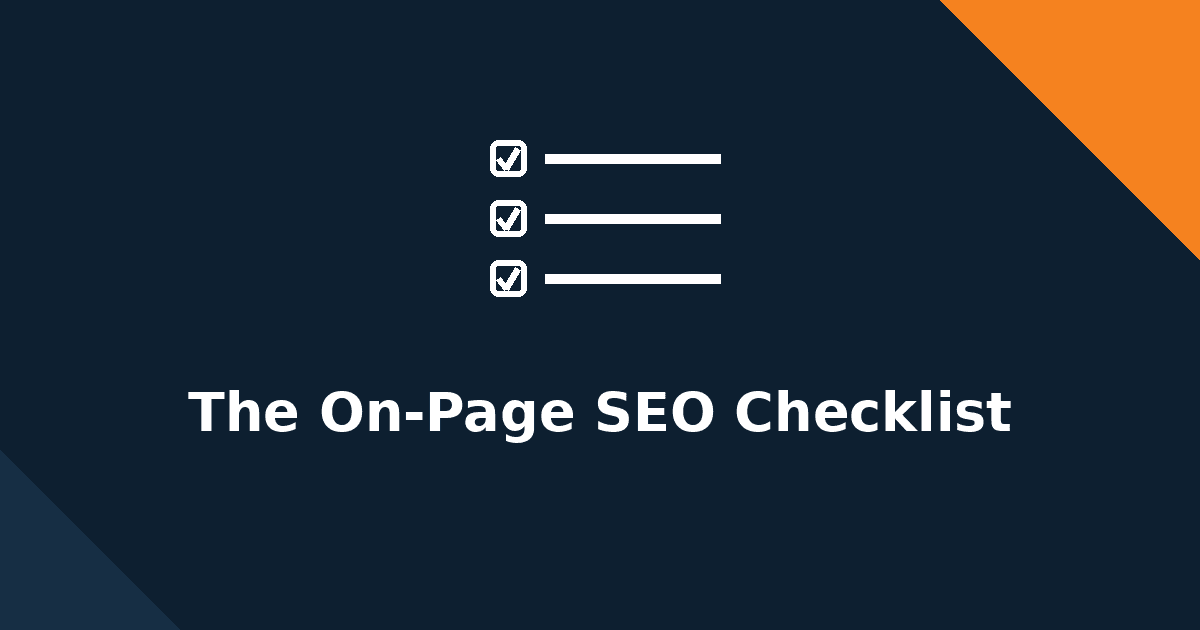 On-Page SEO Checklist