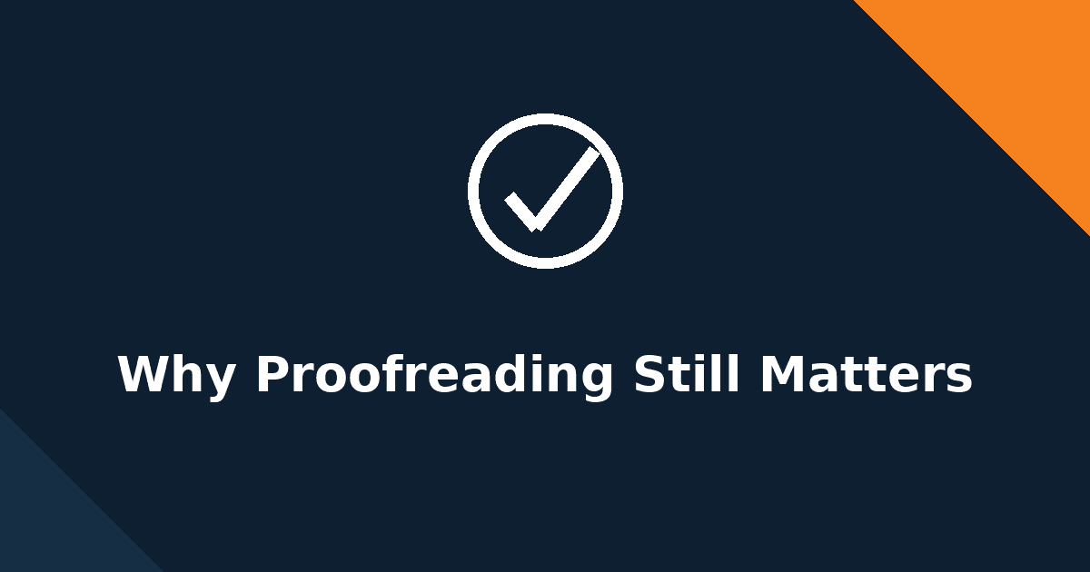 Proofreading Before Publishing